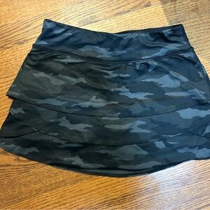 Athleta Black Camouflage Skort